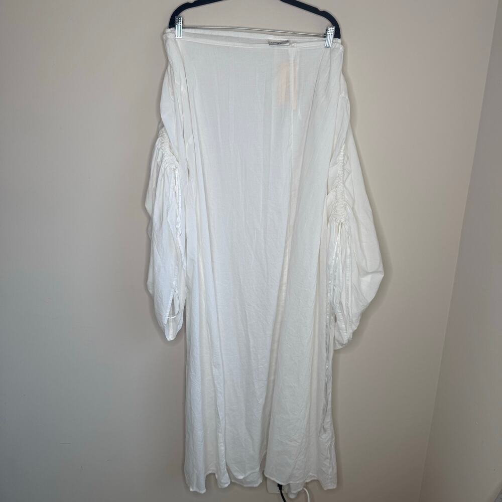 HolyClothing White Peasant Maxi Dress 3X Off Shoulder Renaissance Cottagecore 🌹